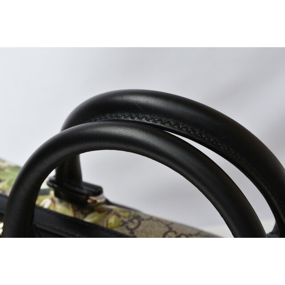 Gucci GG BLOOMS Supreme Canvas Boston Shoulder Bag Green Beige - Picture 10 of 12